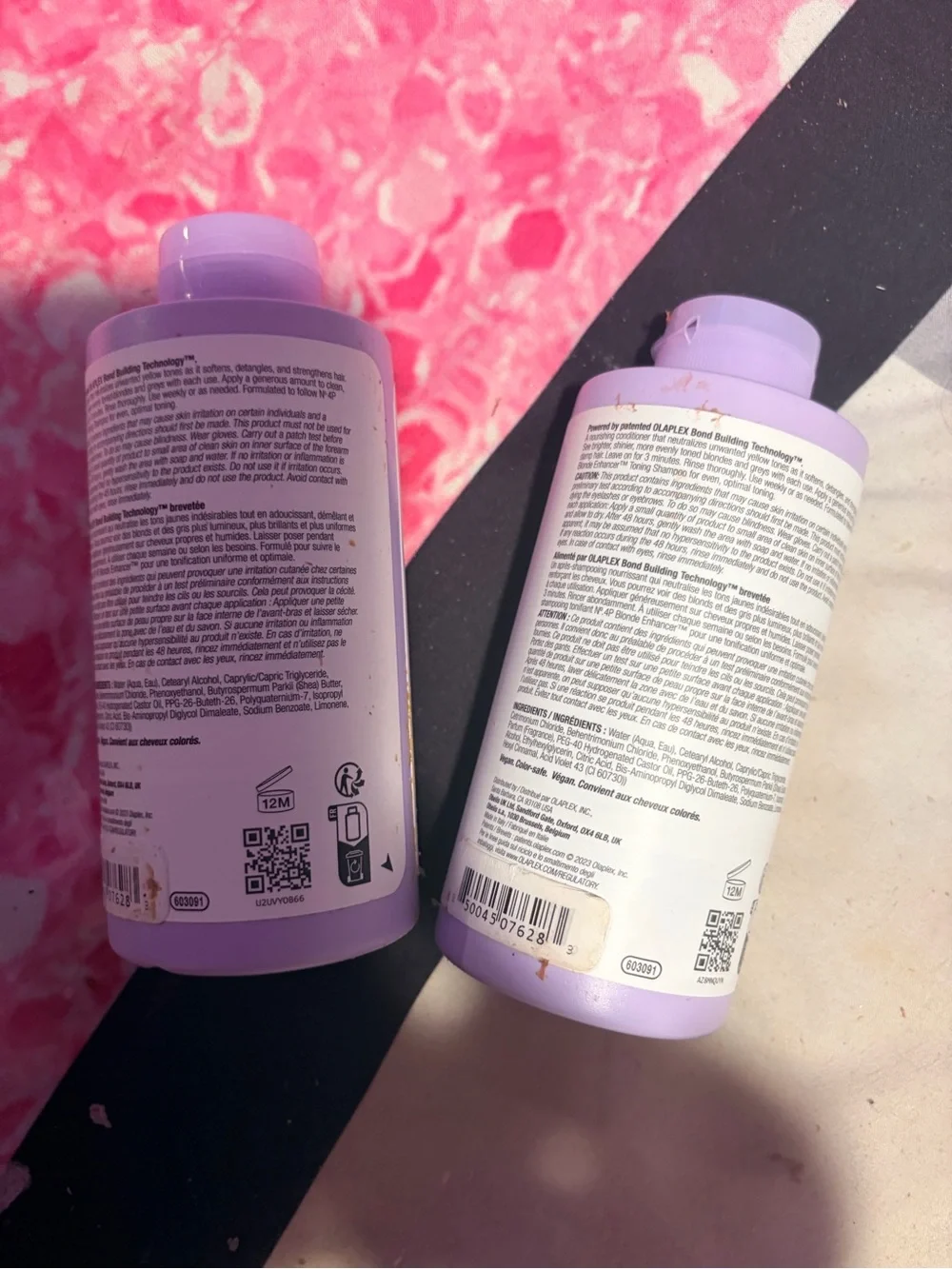 2Pc Set OLAPLEX No.5P Blonde Enhancer Toning Conditioner Duo & Beauty Gift Bag